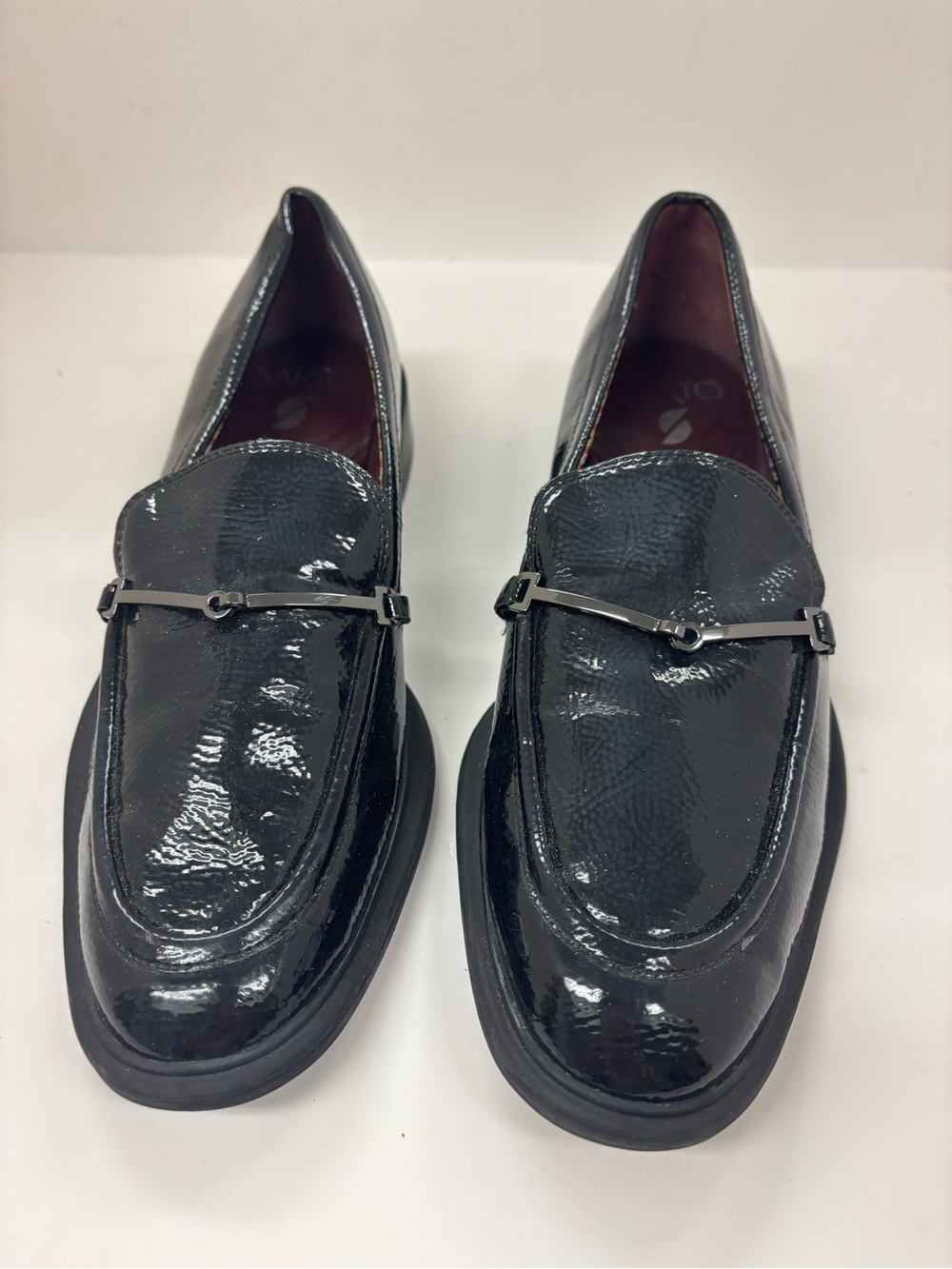 SARTO LOAFER SHOE  WOMEN 8.5   BLACK   ALL MAN MADE MATERIALS